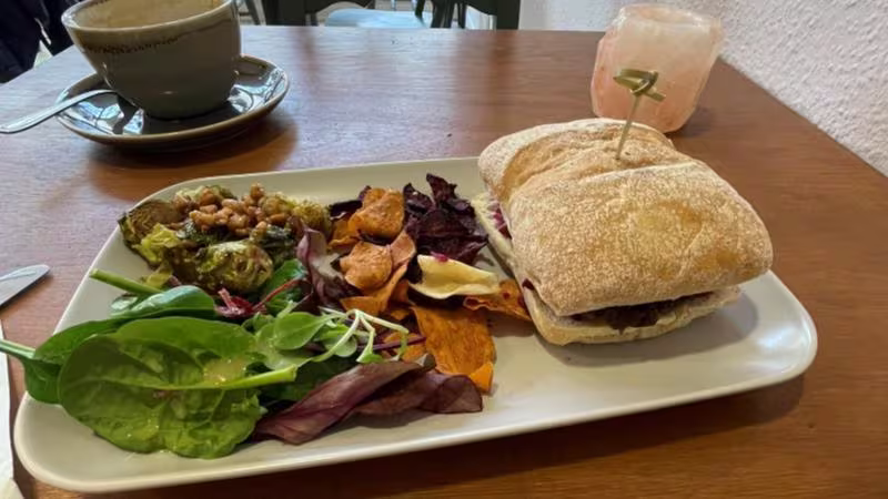 Harvest Moon Ipswich – Vegan Stuffing, Apple and Walnut Burger